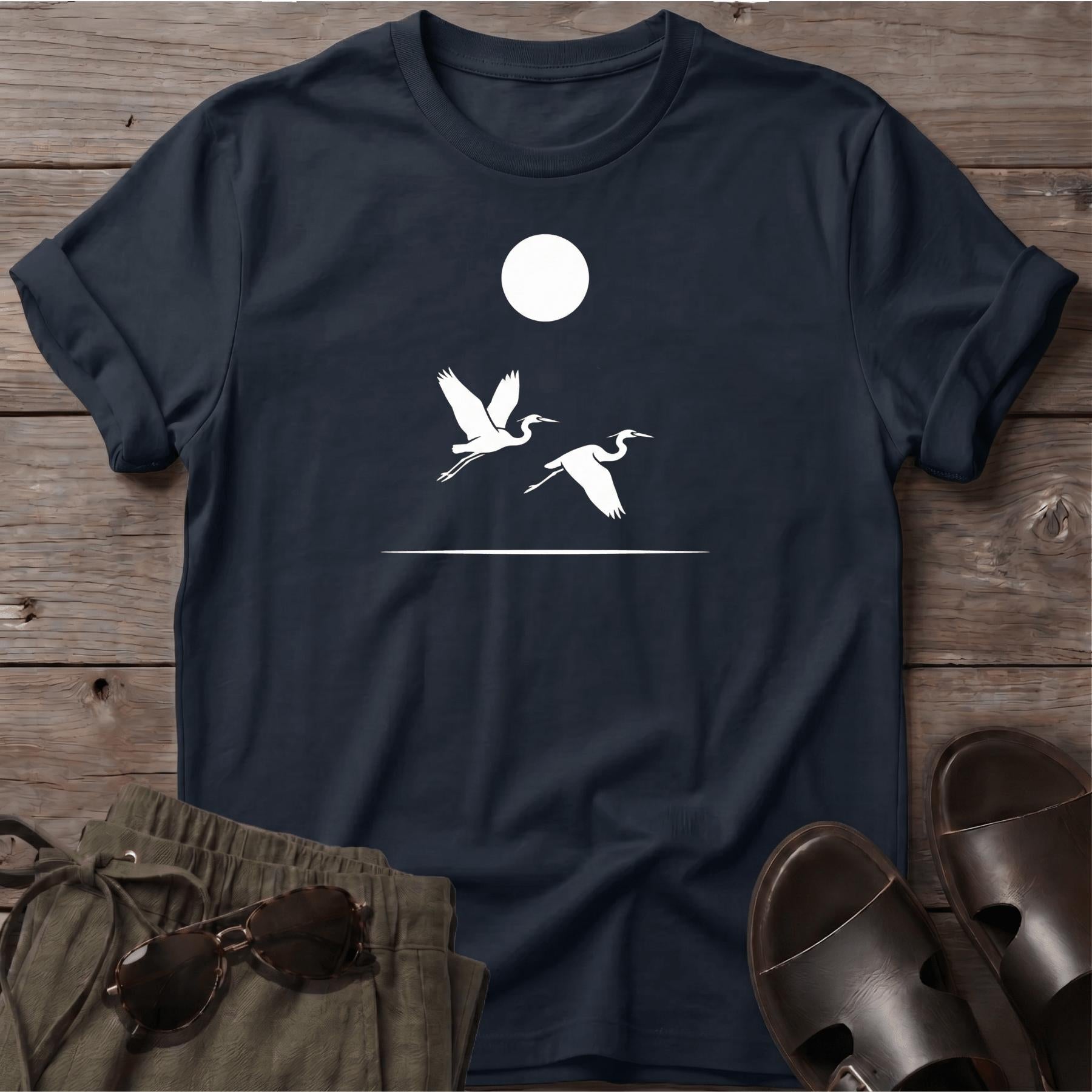 2 Herons in Flight Tee