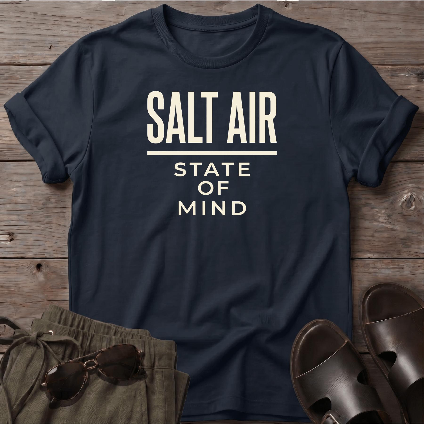 Salt Air State of Mind T-Shirt Tee - coastal graphic t-shirt, Salty Paws