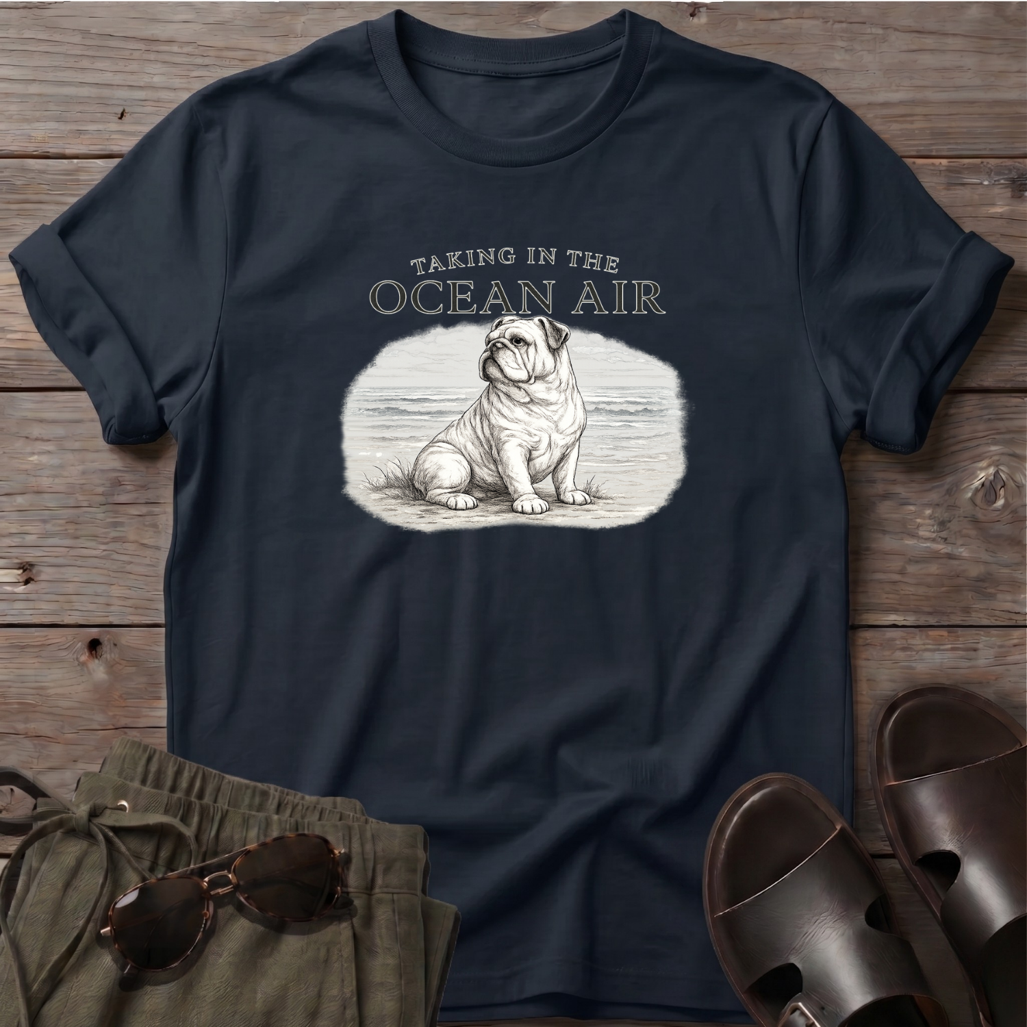 Ocean Air English Bulldog T-Shirt