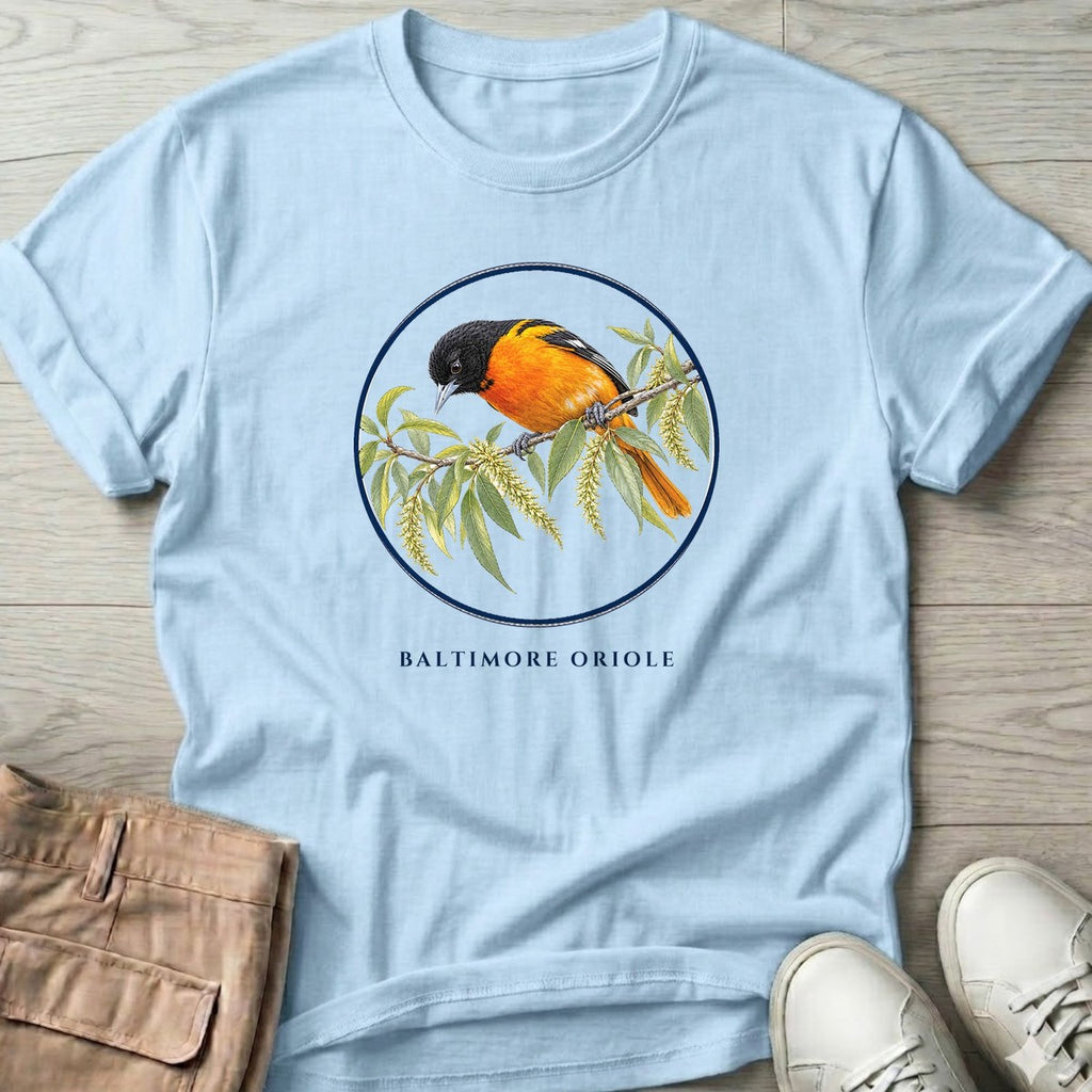 Baltimore Oriole T-Shirt in Light Blue
