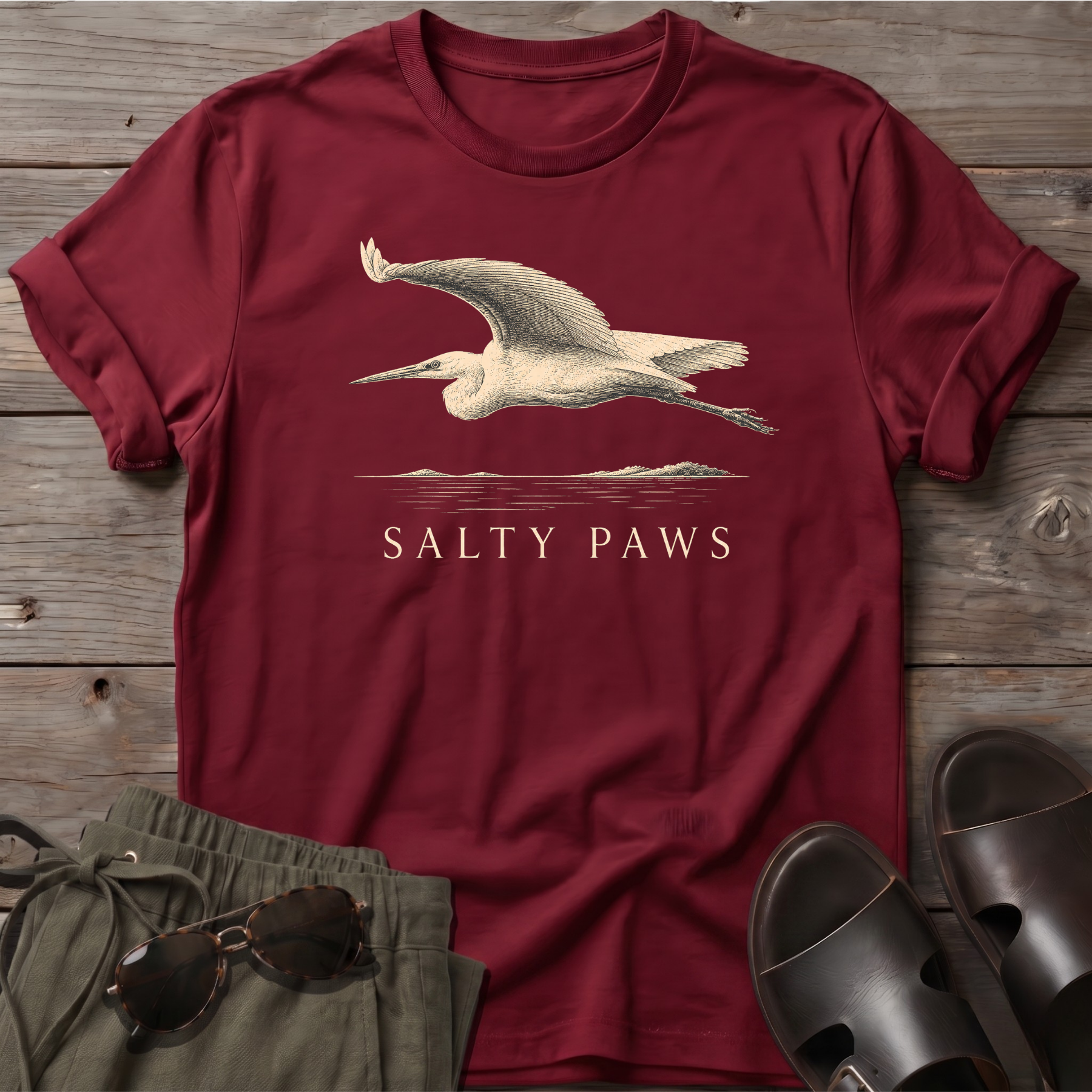 Great Egret Flight T-shirt