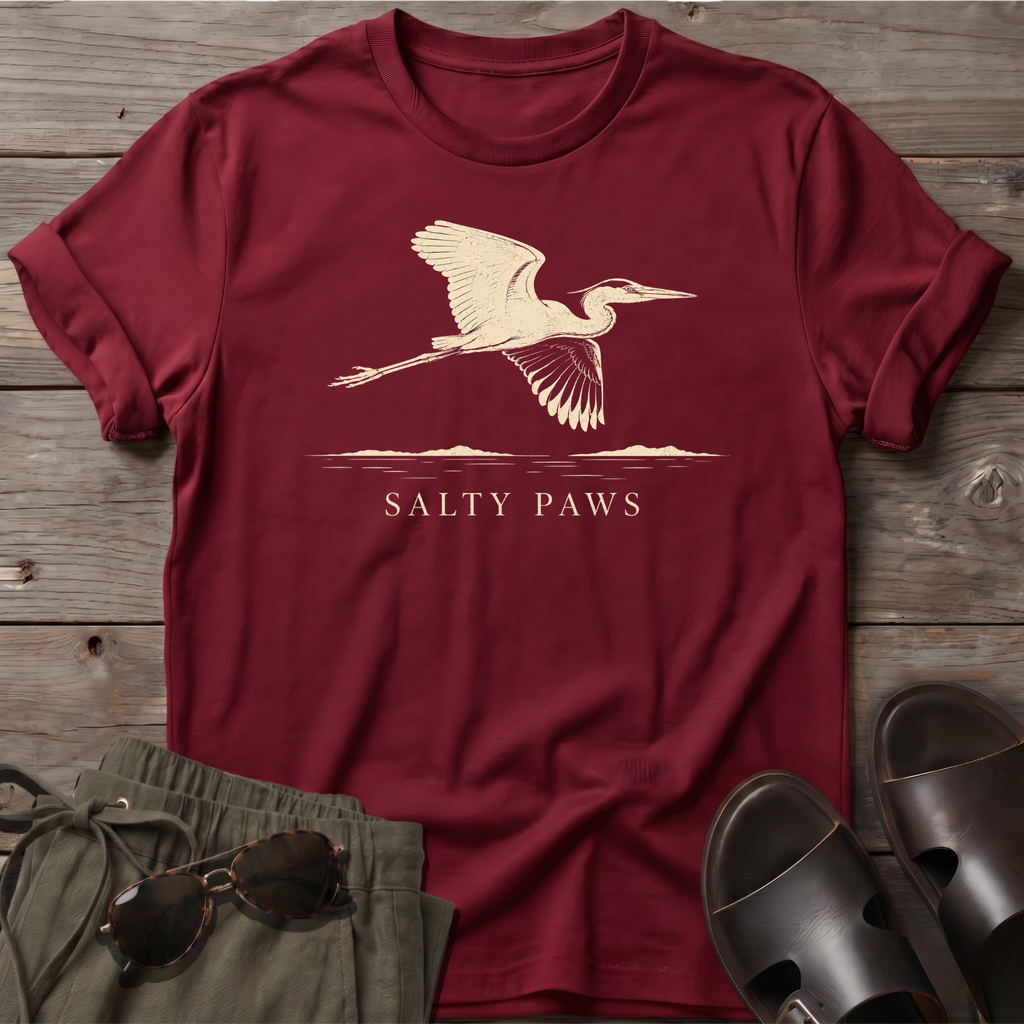Great Heron Flight T-shirt (front)