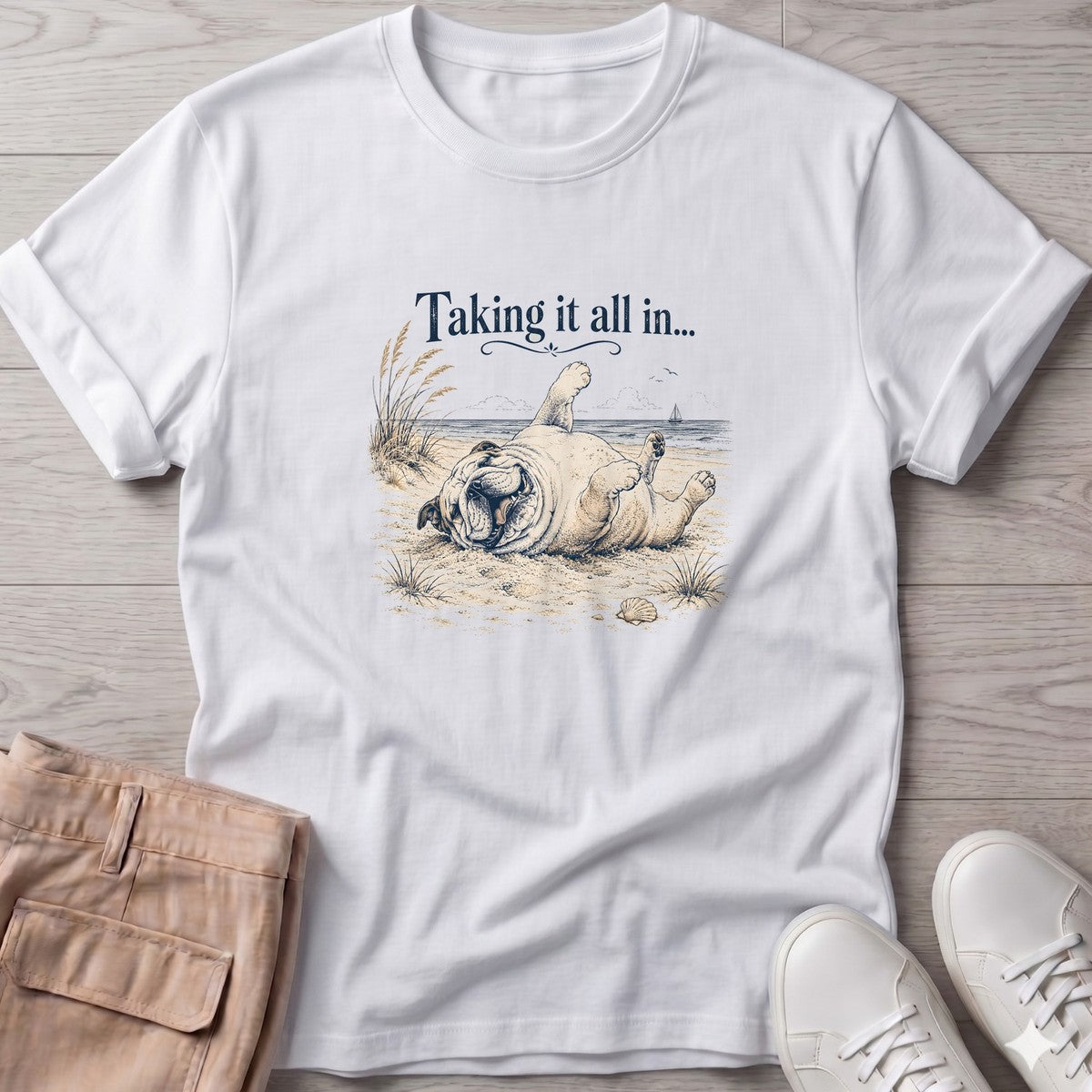 Taking It All In T-Shirt in White