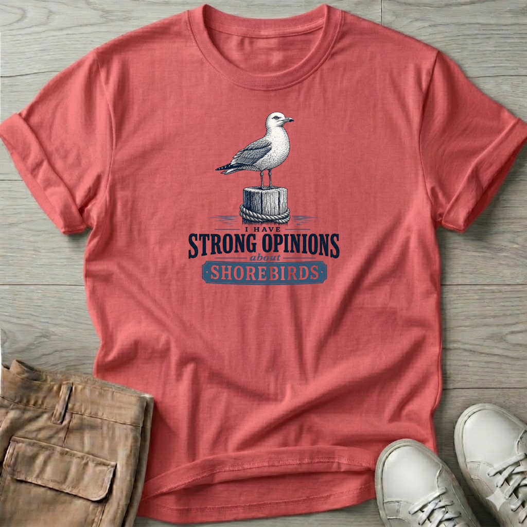 Gull Strong Opinions Shorebirds T-Shirt