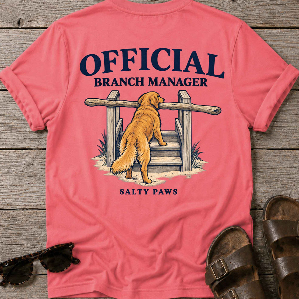 Branch Manager Golden Back Design T-Shirt