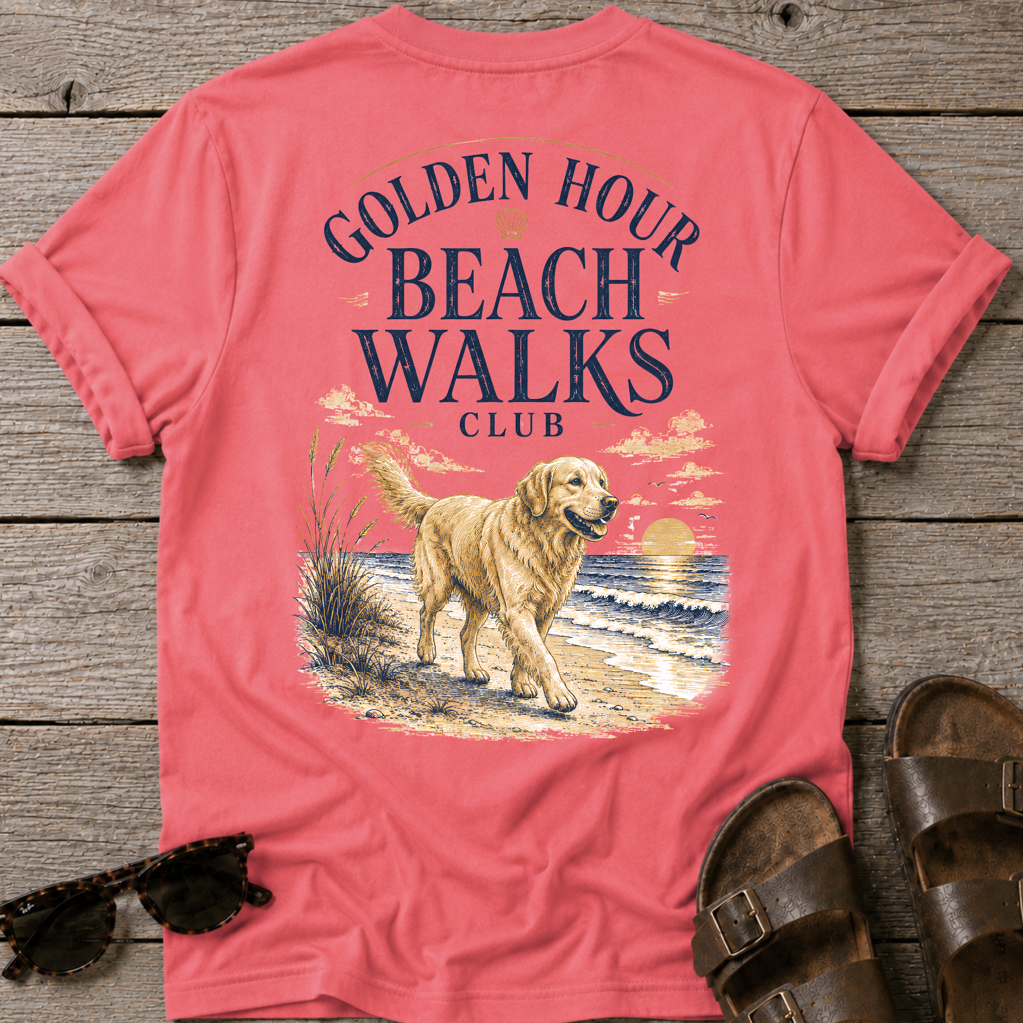 Golden Hour Beach Walks BACK DESIGN