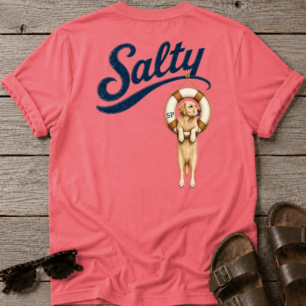 Salty Golden Retriever Tube BACK DESIGN