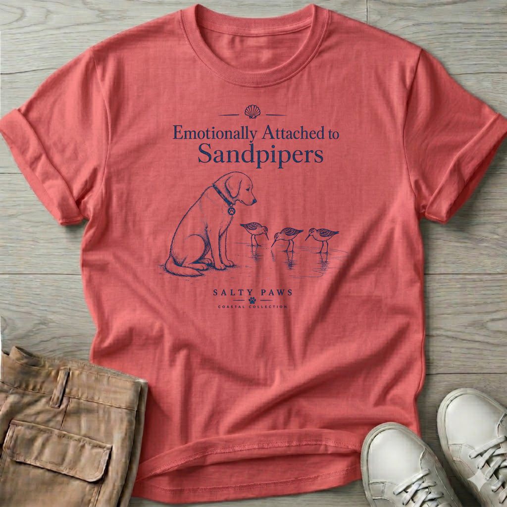 Emotionally Attached Sandpipers Dog T-Shirt