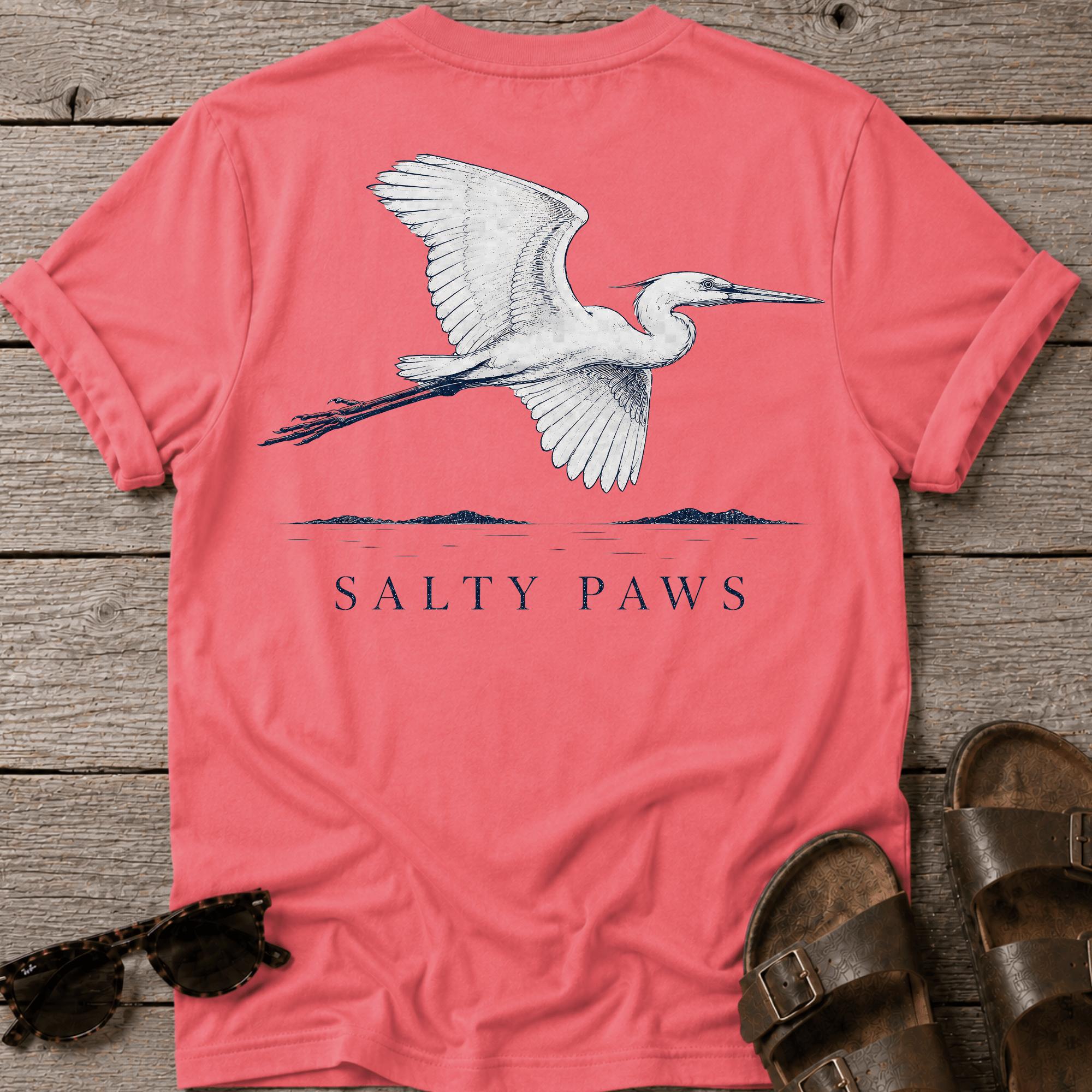 Great Egret T-shirt BACK DESIGN