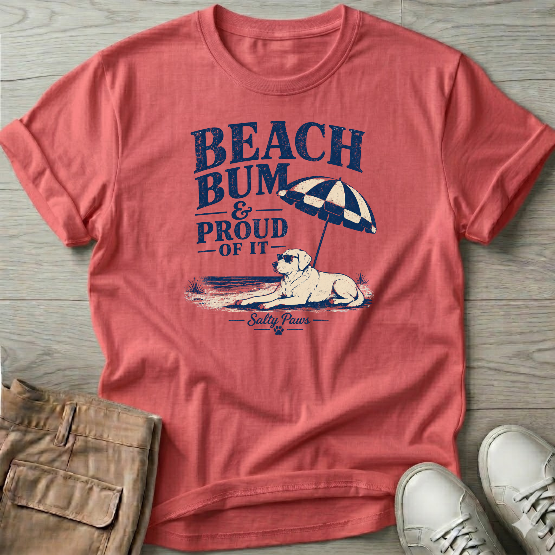 Beach Bum and Proud BACK DESIGN T-Shirt