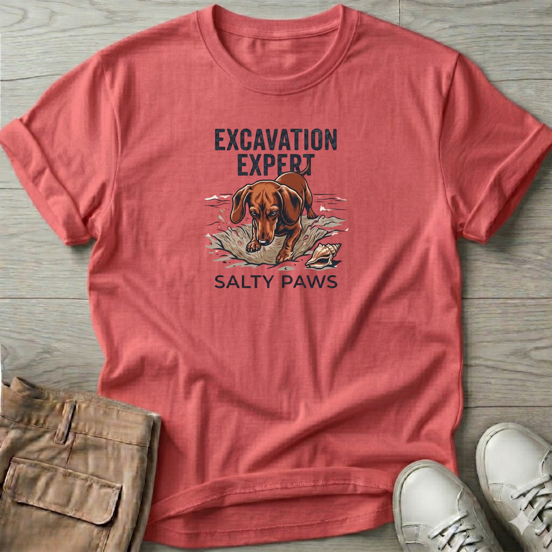 Excavation Dachshund Dog T-Shirt\
