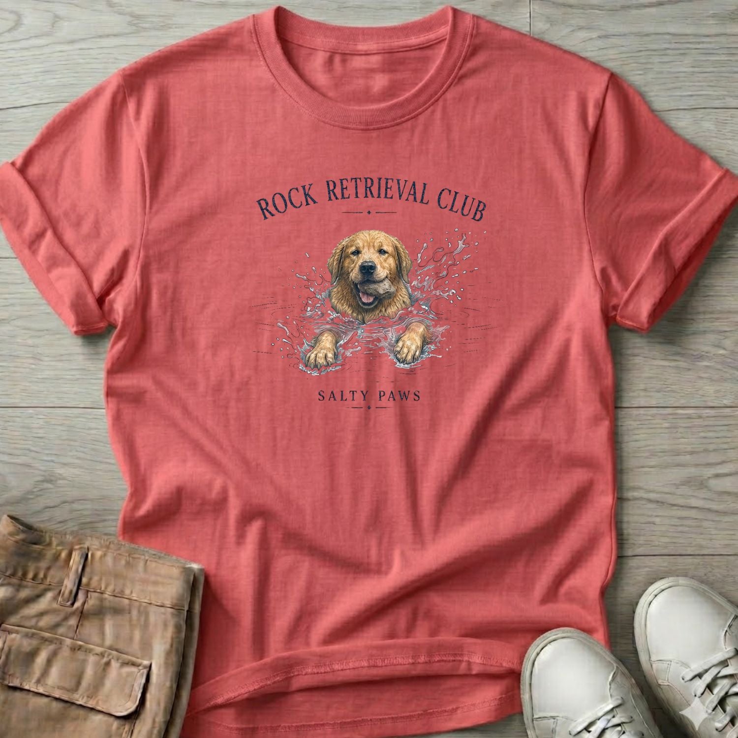 Rock Retrieval Club Golden Retriever Dog T-Shirt