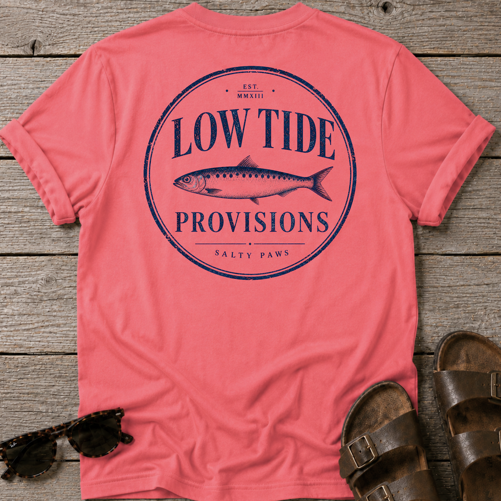 Low Tide Provisions Fish  BACK DESIGN T-Shirt
