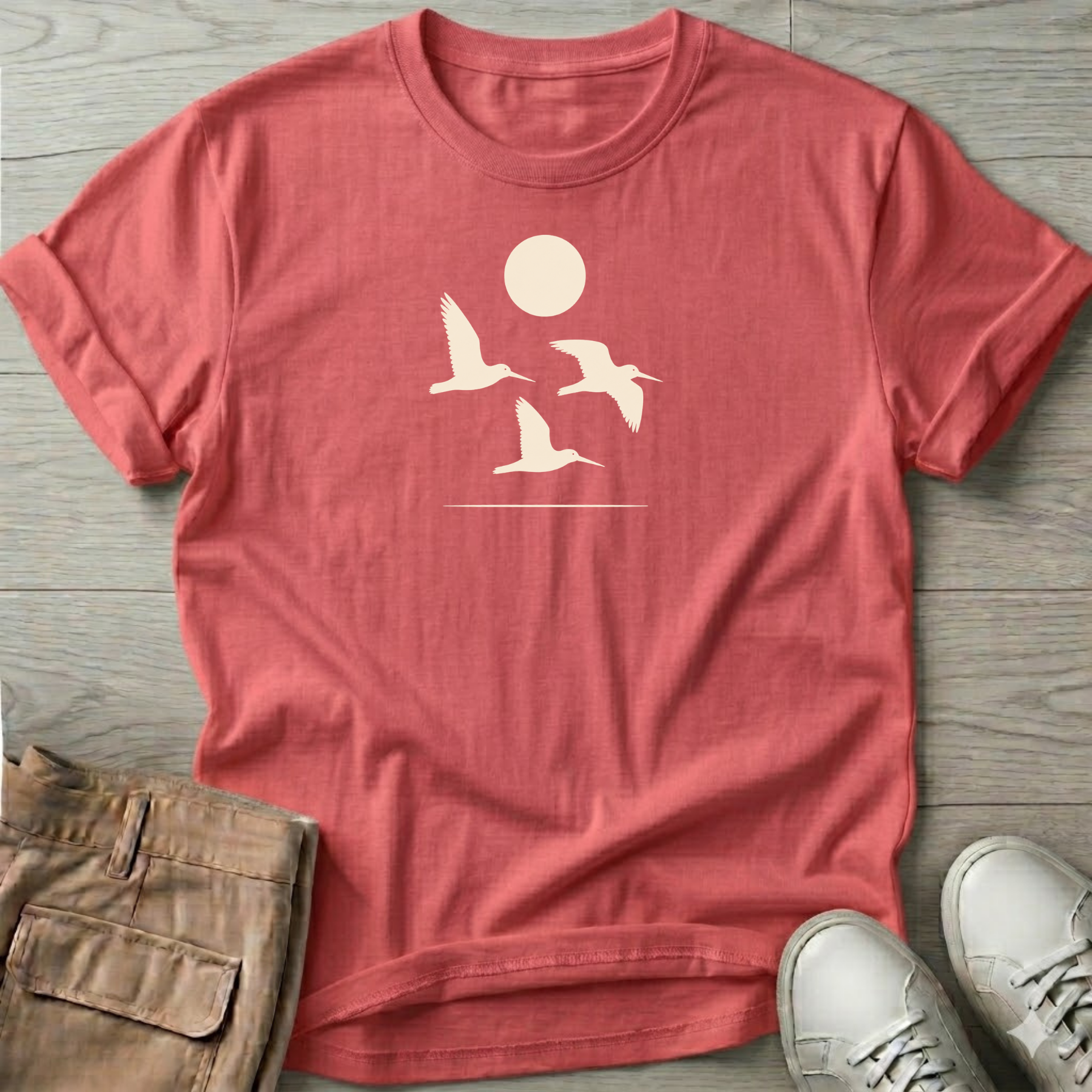 3 Oystercatchers in Flight Tee