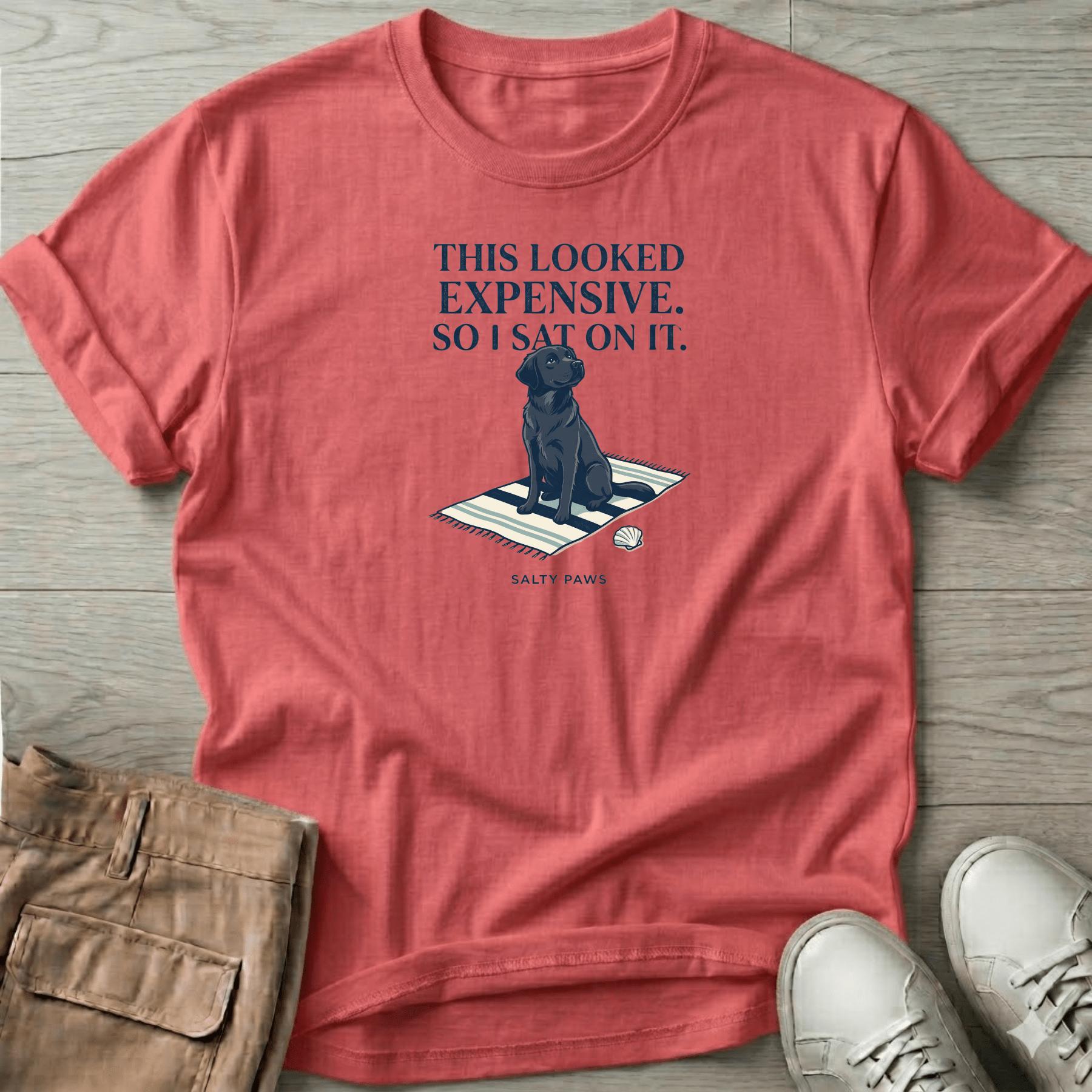 Looked Expensive so I sat on it Black Lab T-Shirt