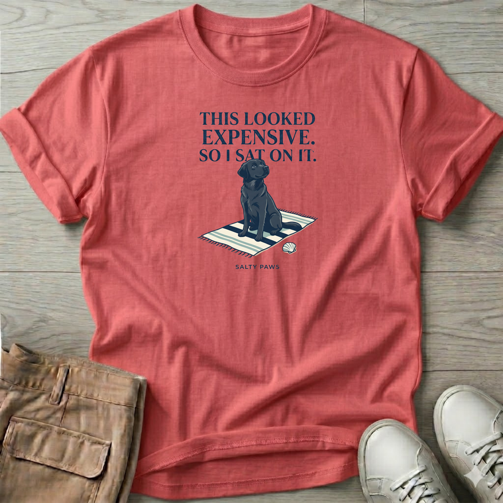 Looked Expensive so I sat on it Black Lab T-Shirt