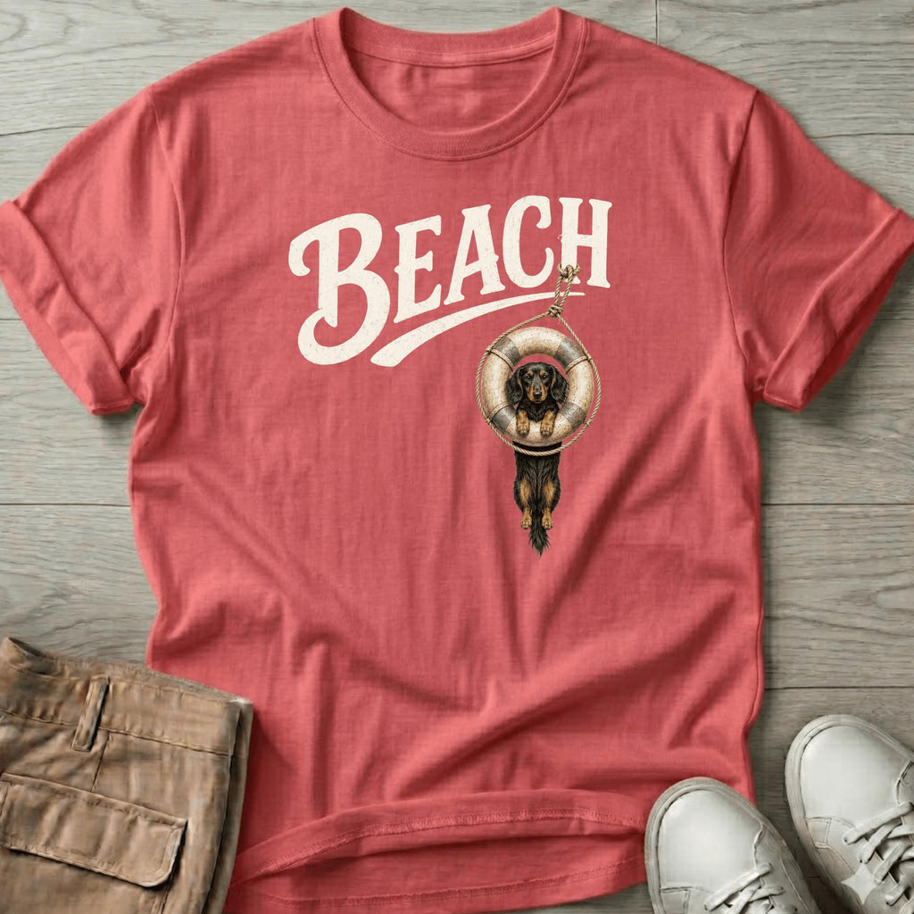 Beach Doxie Tube T-Shirt Vacation