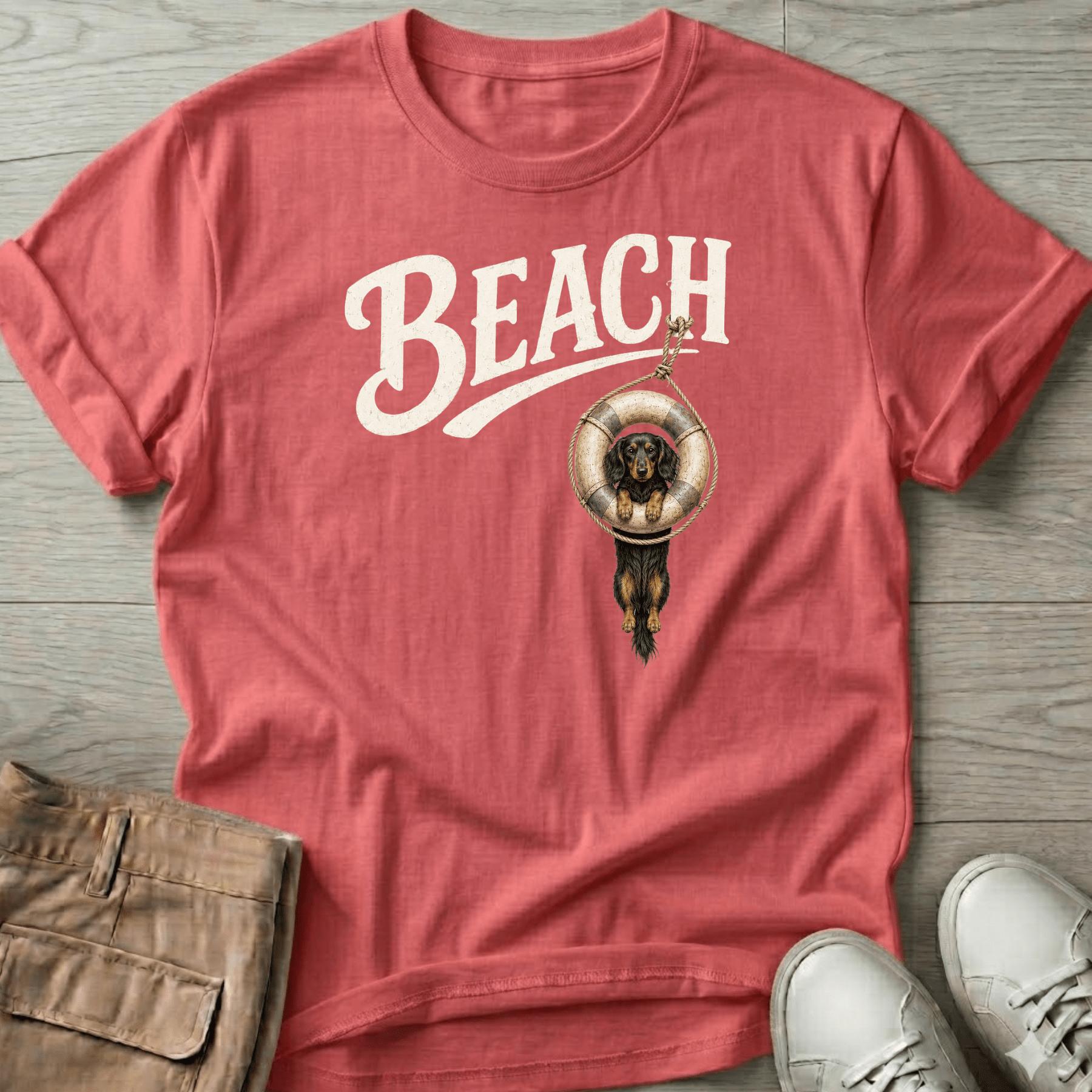 Beach Doxie Tube T-Shirt Vacation