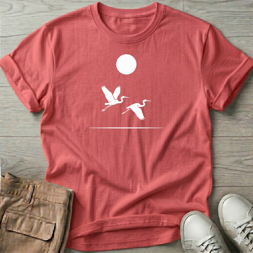 2 Herons in Flight Tee