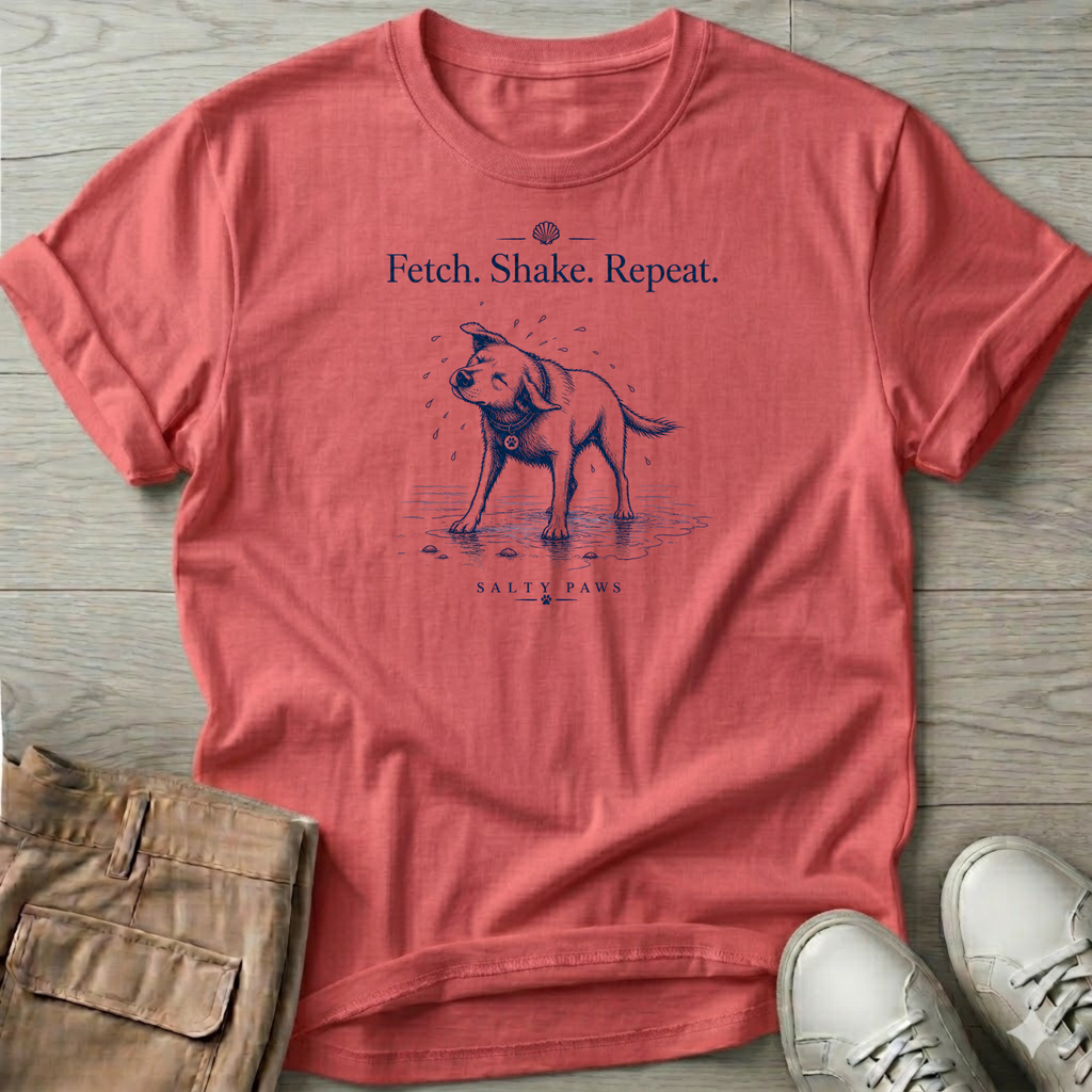 Labrador Fetch. Shake. Repeat. Dog T-Shirt