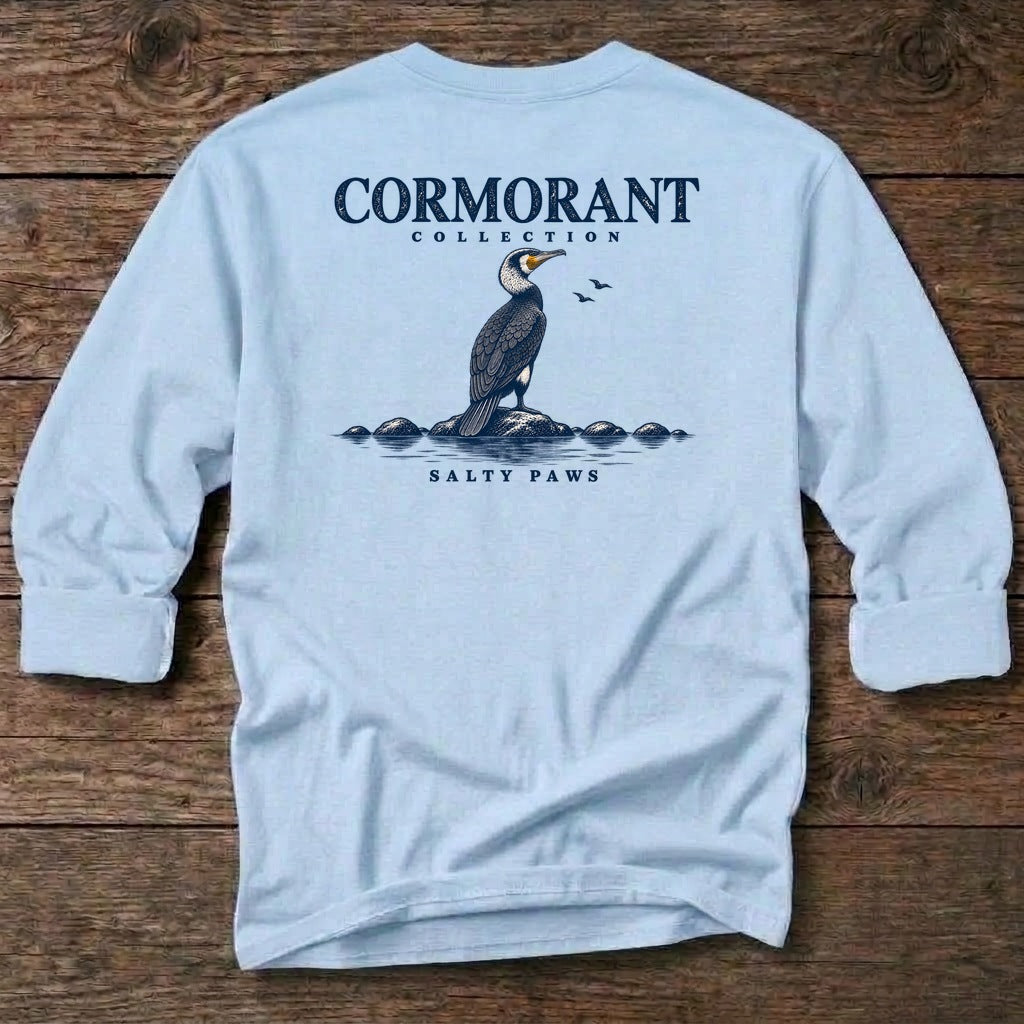 Cormorant Back Design long sleeve in Light Blue
