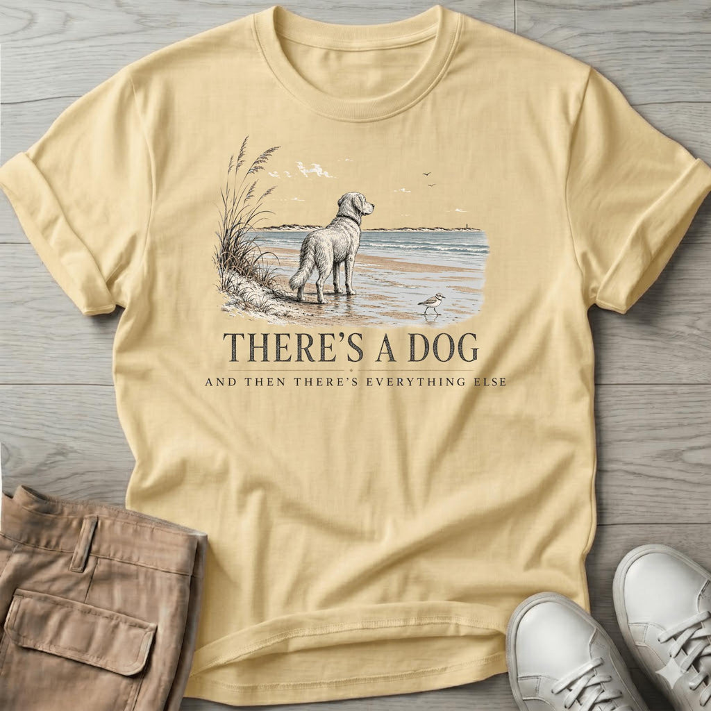 There's a Dog & Everything Else Beach T-Shirt