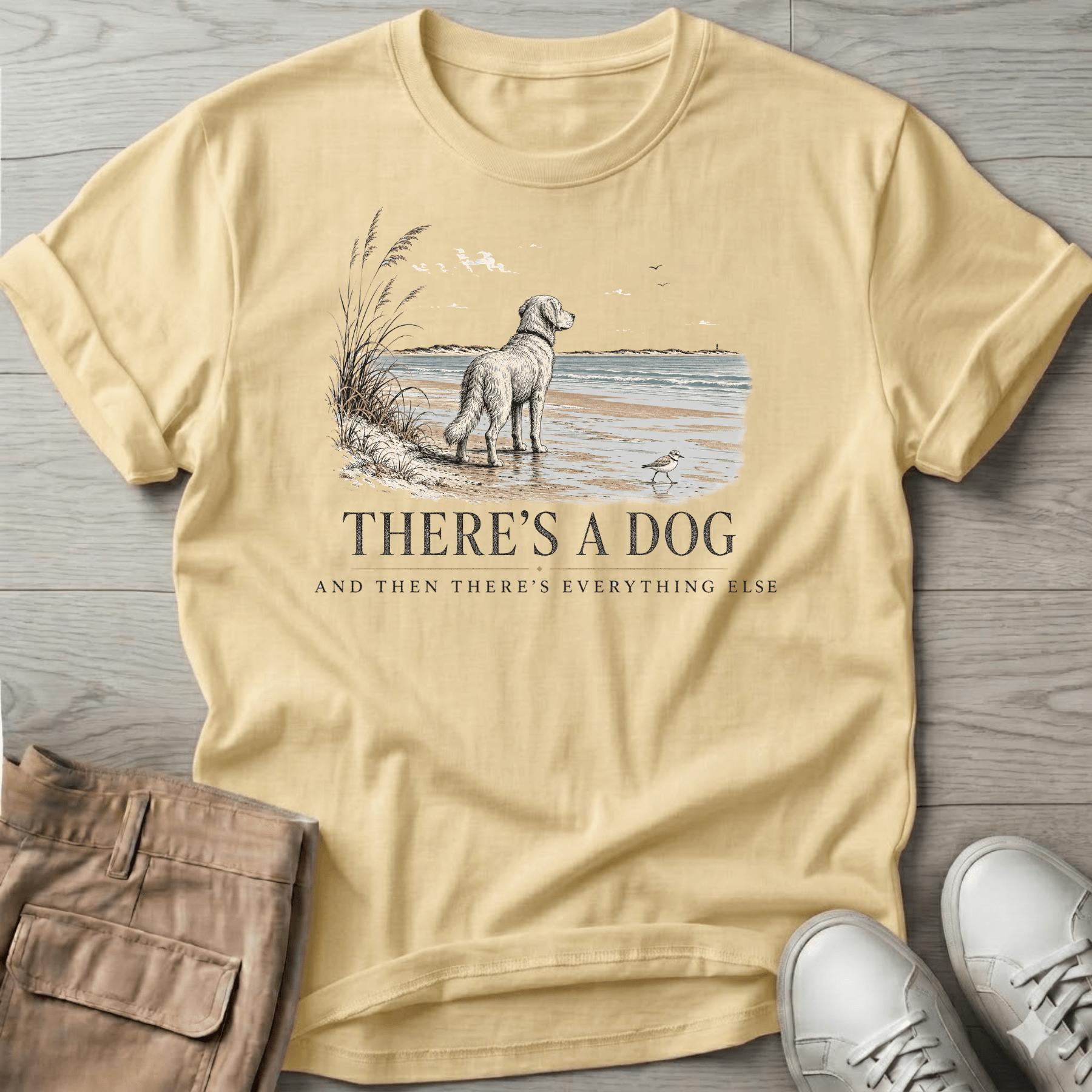 There's a Dog & Everything Else Beach T-Shirt
