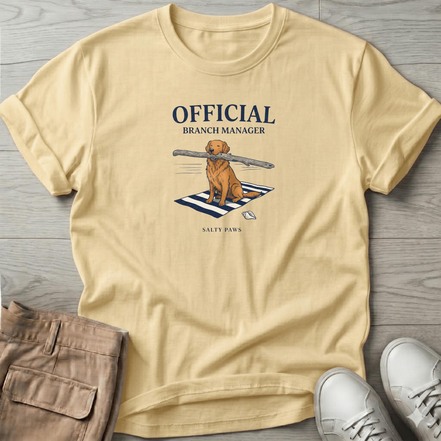 Official Branch Manager Golden Retriever T-Shirt
