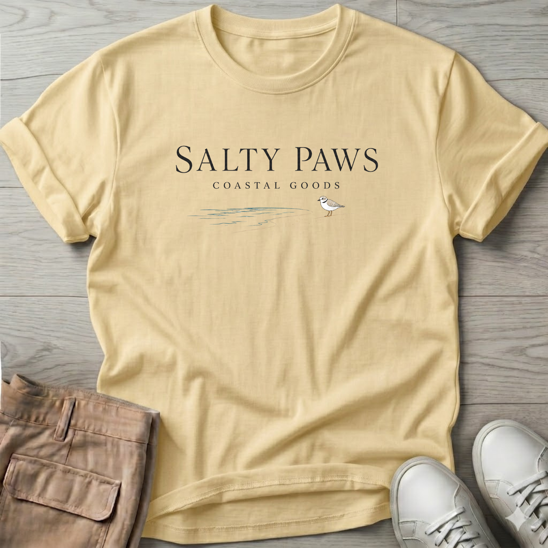 Salty Paws Coast Goods sandpiper T-Shirt
