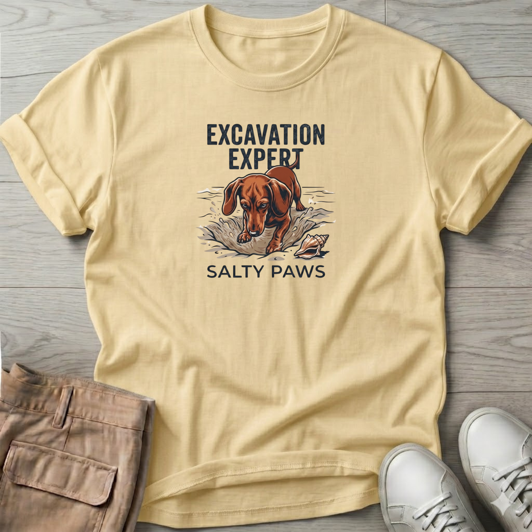Excavation Dachshund Dog T-Shirt\