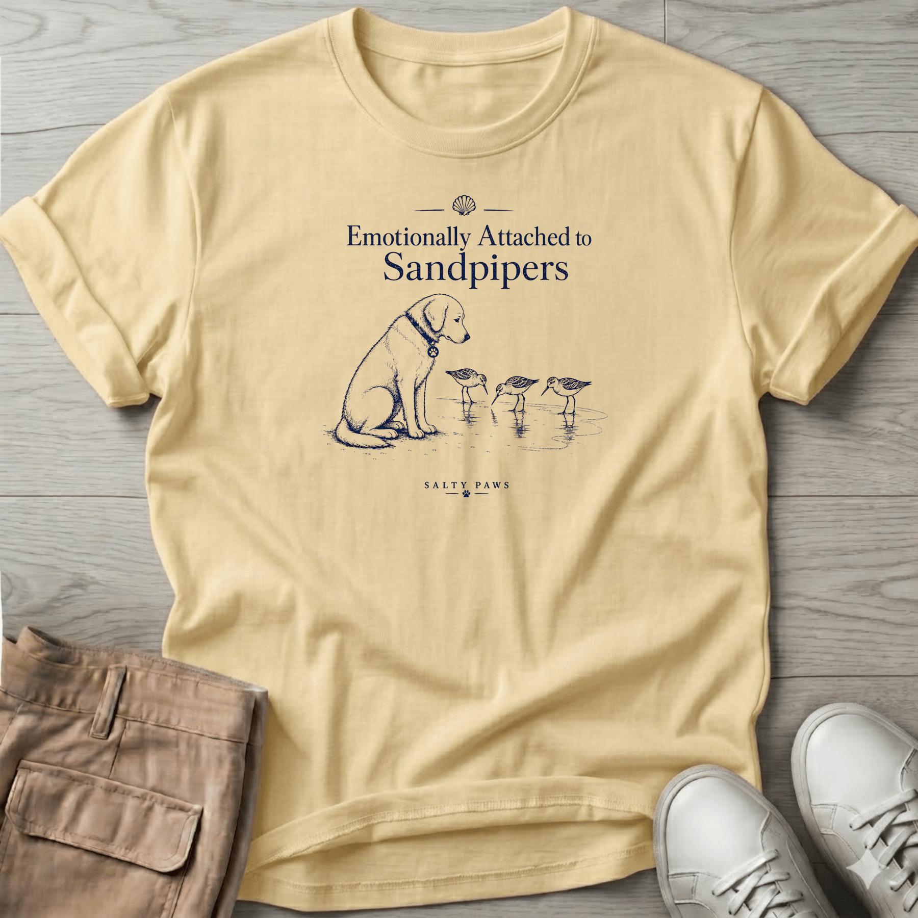 Emotionally Attached Sandpipers Dog T-Shirt