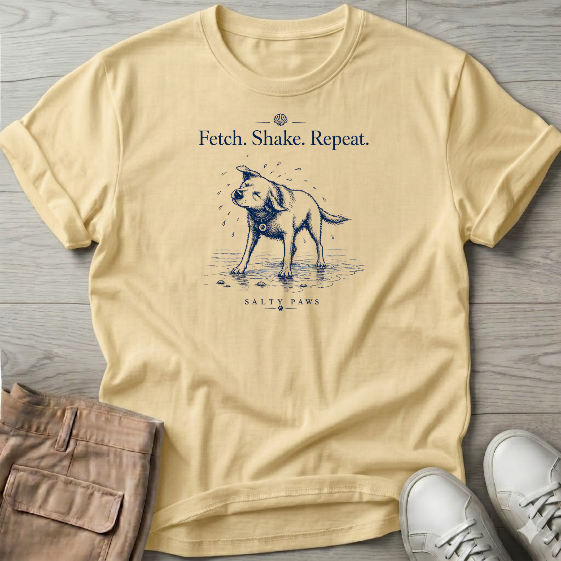 Labrador Fetch. Shake. Repeat. Dog T-Shirt