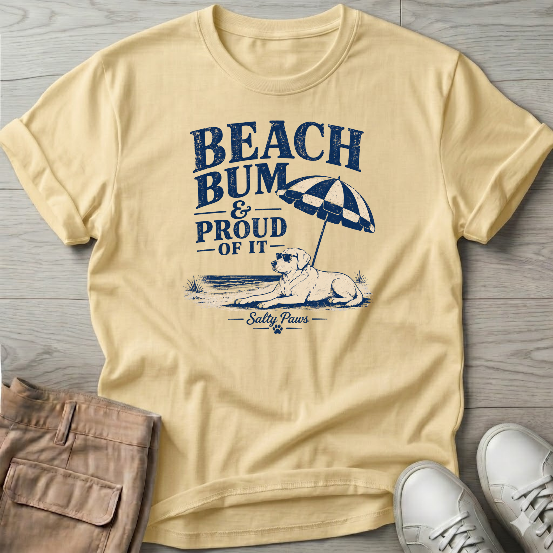 Beach Bum and Proud BACK DESIGN T-Shirt