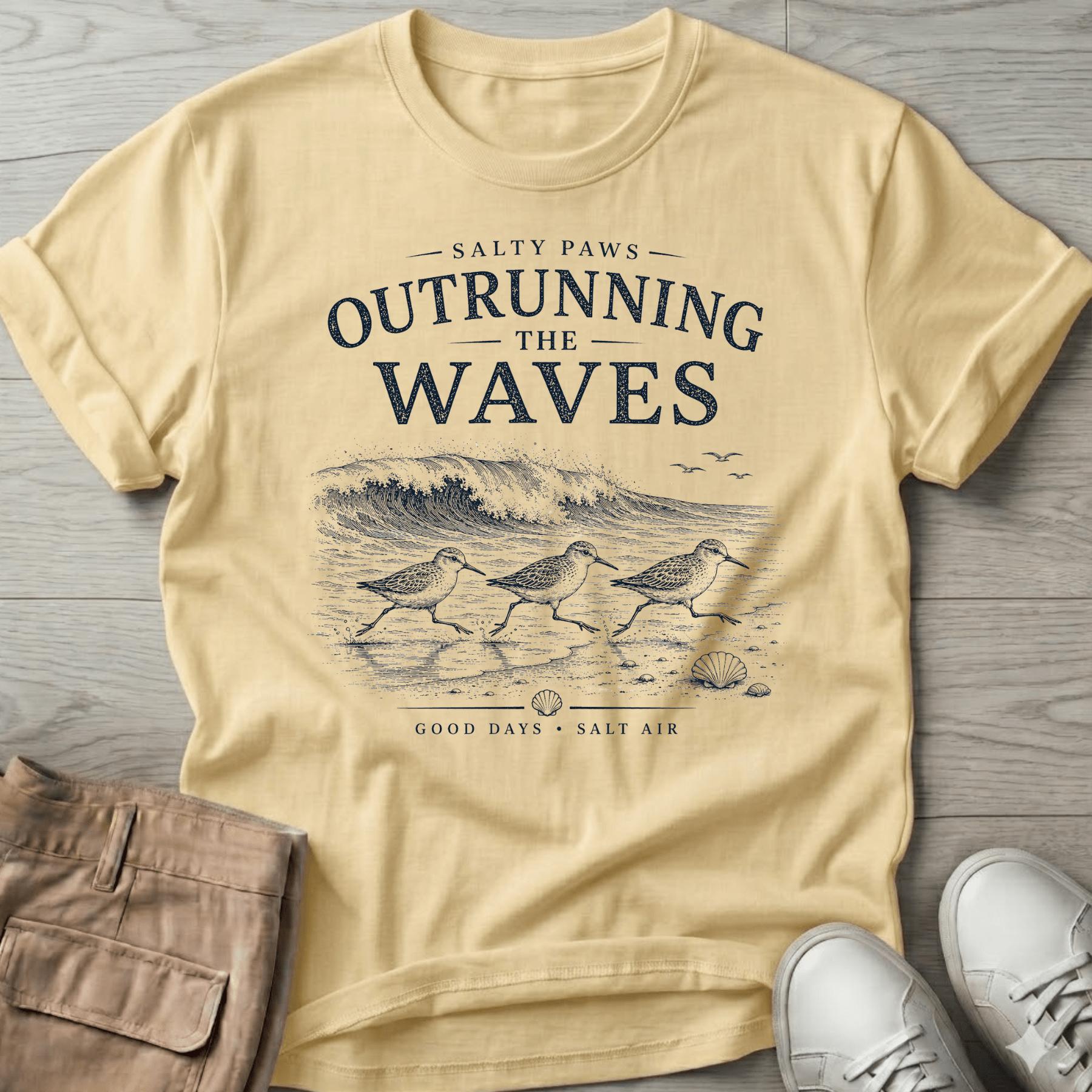 Outrunning the Waves Sandpipers T-Shirt Vacation