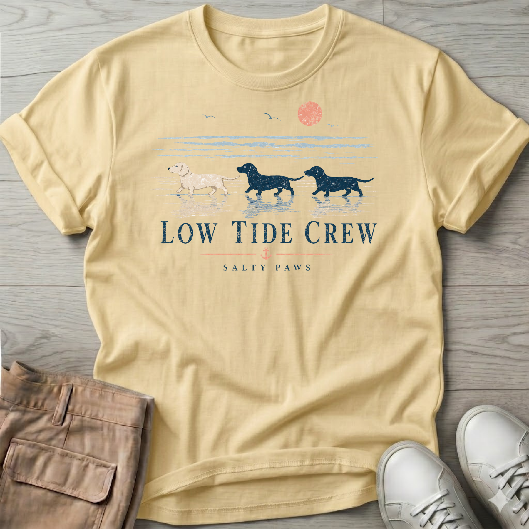 Low Tide Crew Dachshund Dog T-Shirt