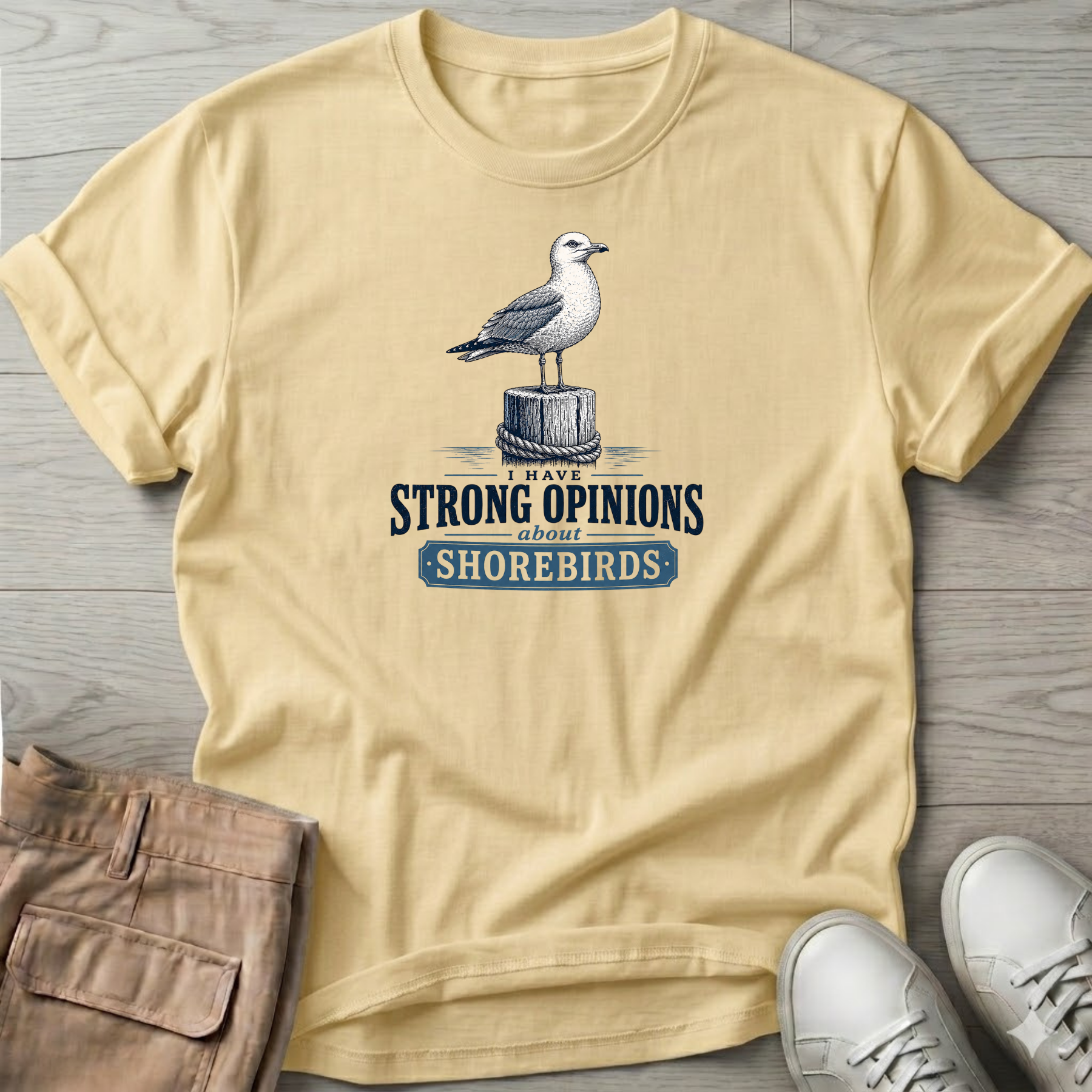 Gull Strong Opinions Shorebirds T-Shirt