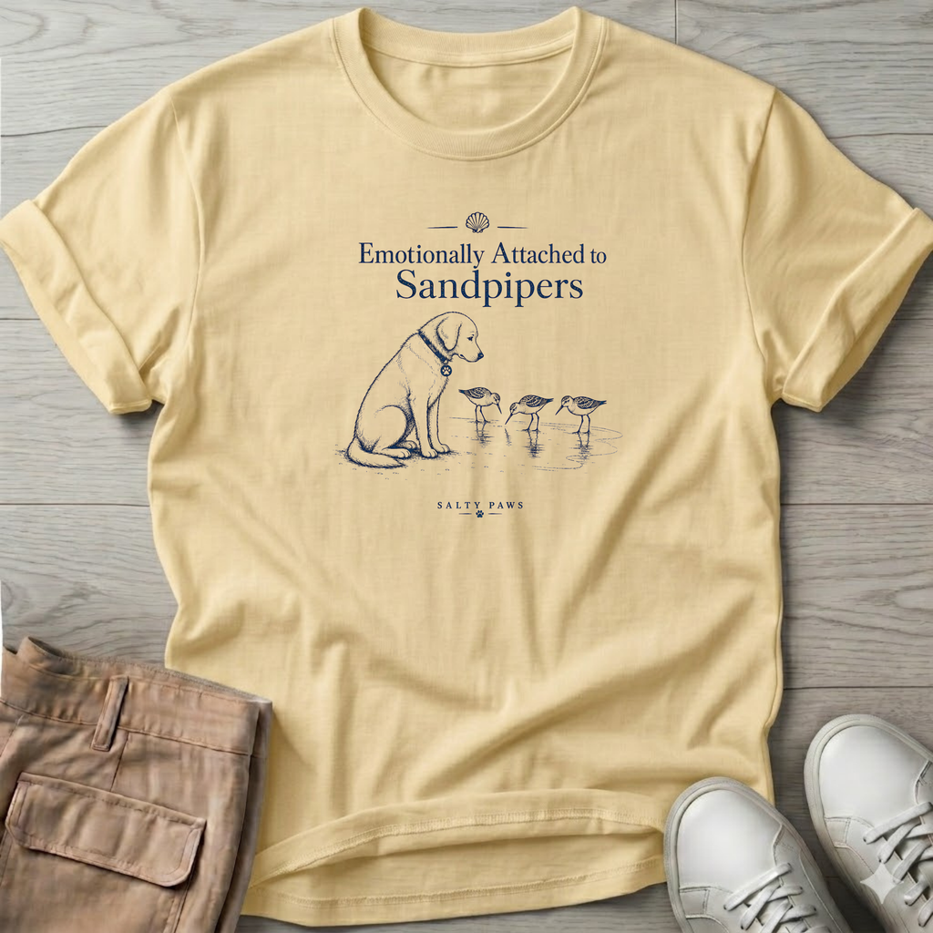 Emotionally Attached Sandpipers Dog T-Shirt