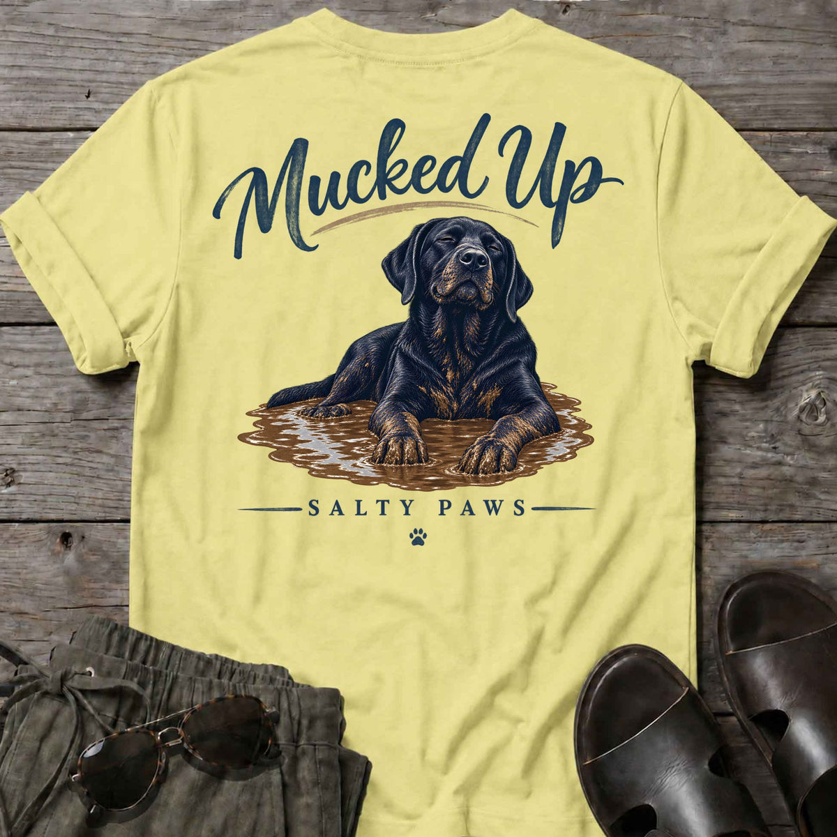Mucked up Lab Back Design T-Shirt