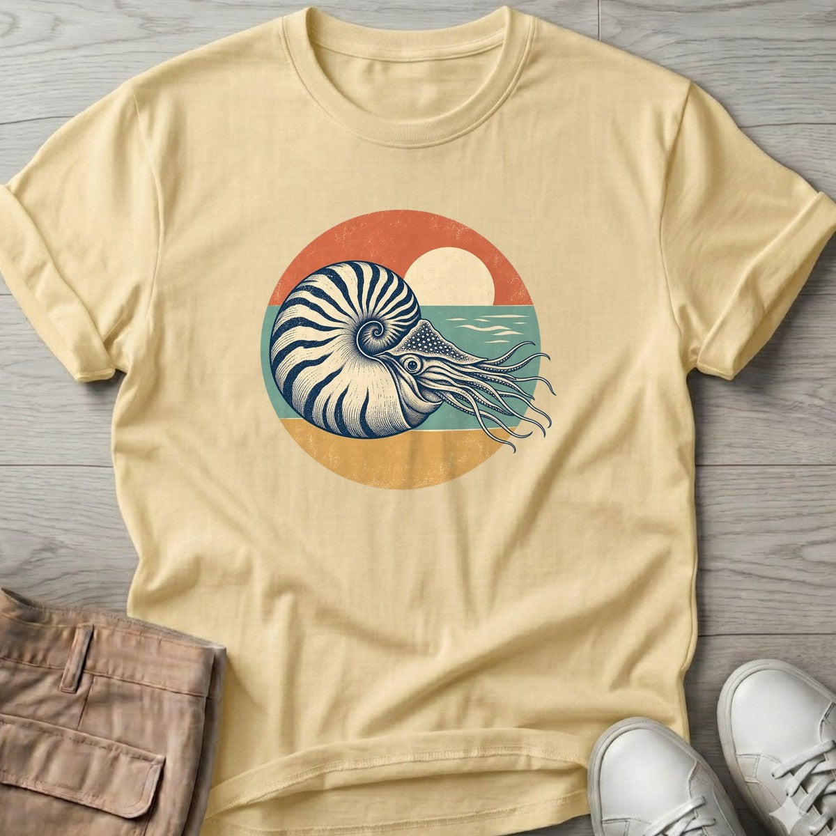 Nautilus Sunset T-Shirt in Cornsilk