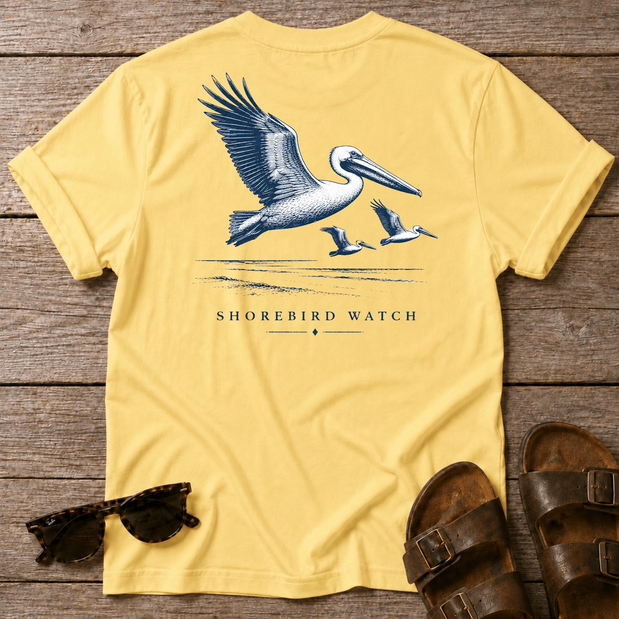 Pelican Shorebird Watch BACK DESIGN T-Shirt