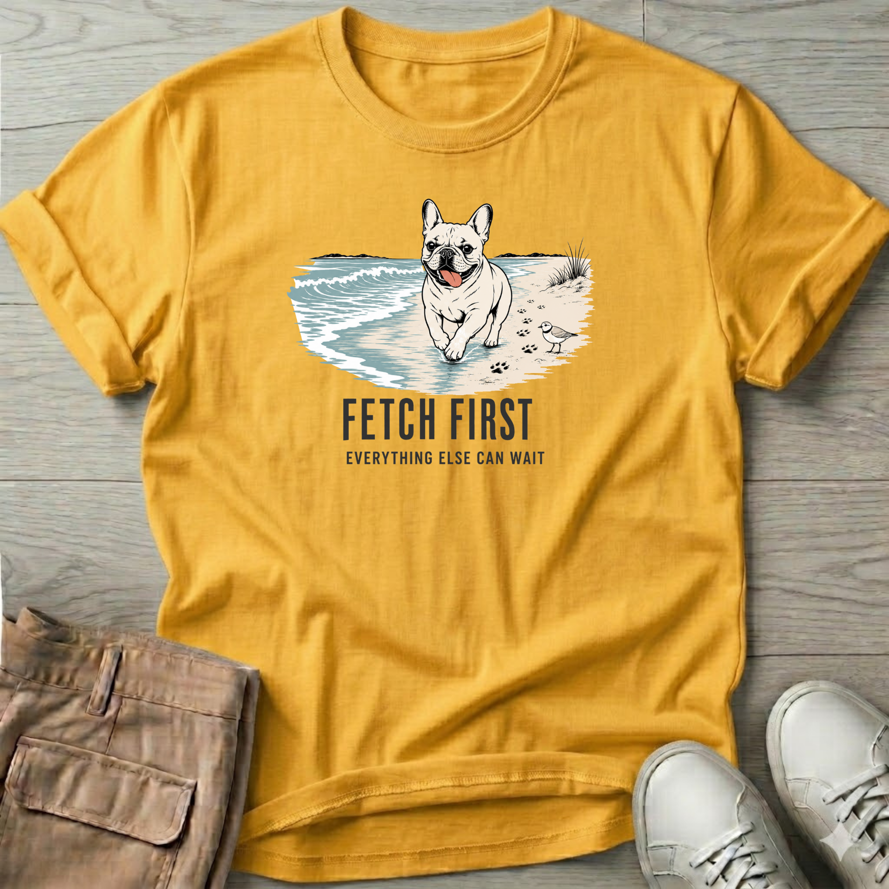 Frenchie Fetch First T-Shirt