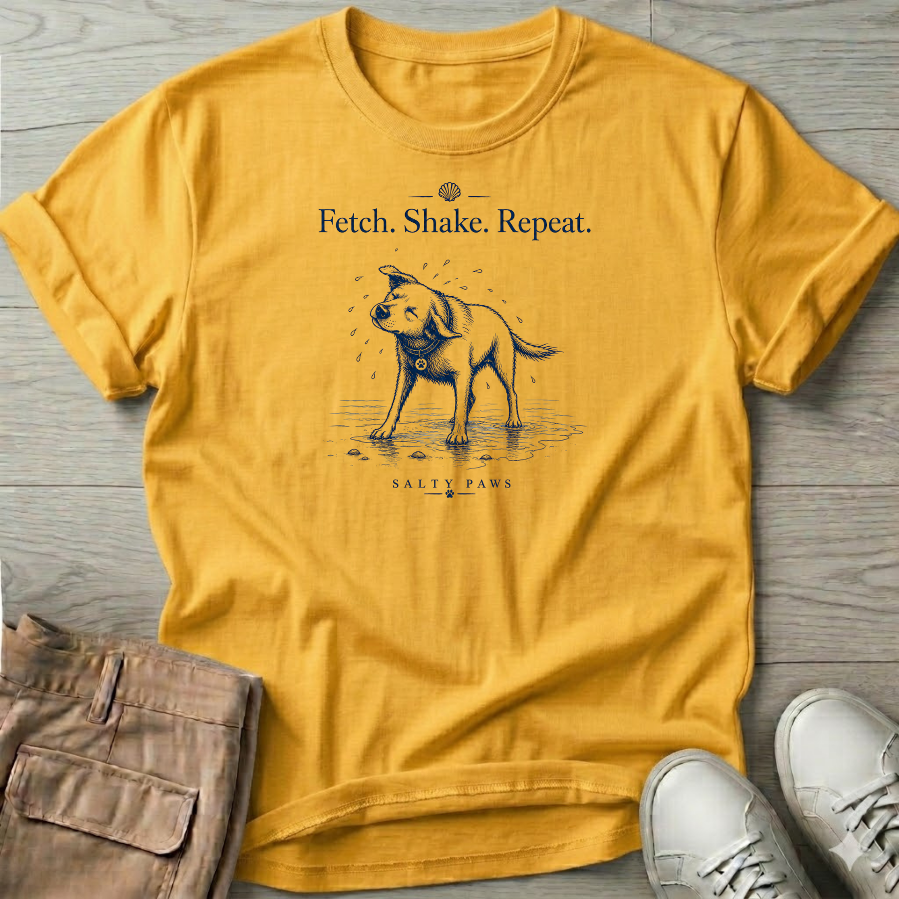 Labrador Fetch. Shake. Repeat. Dog T-Shirt