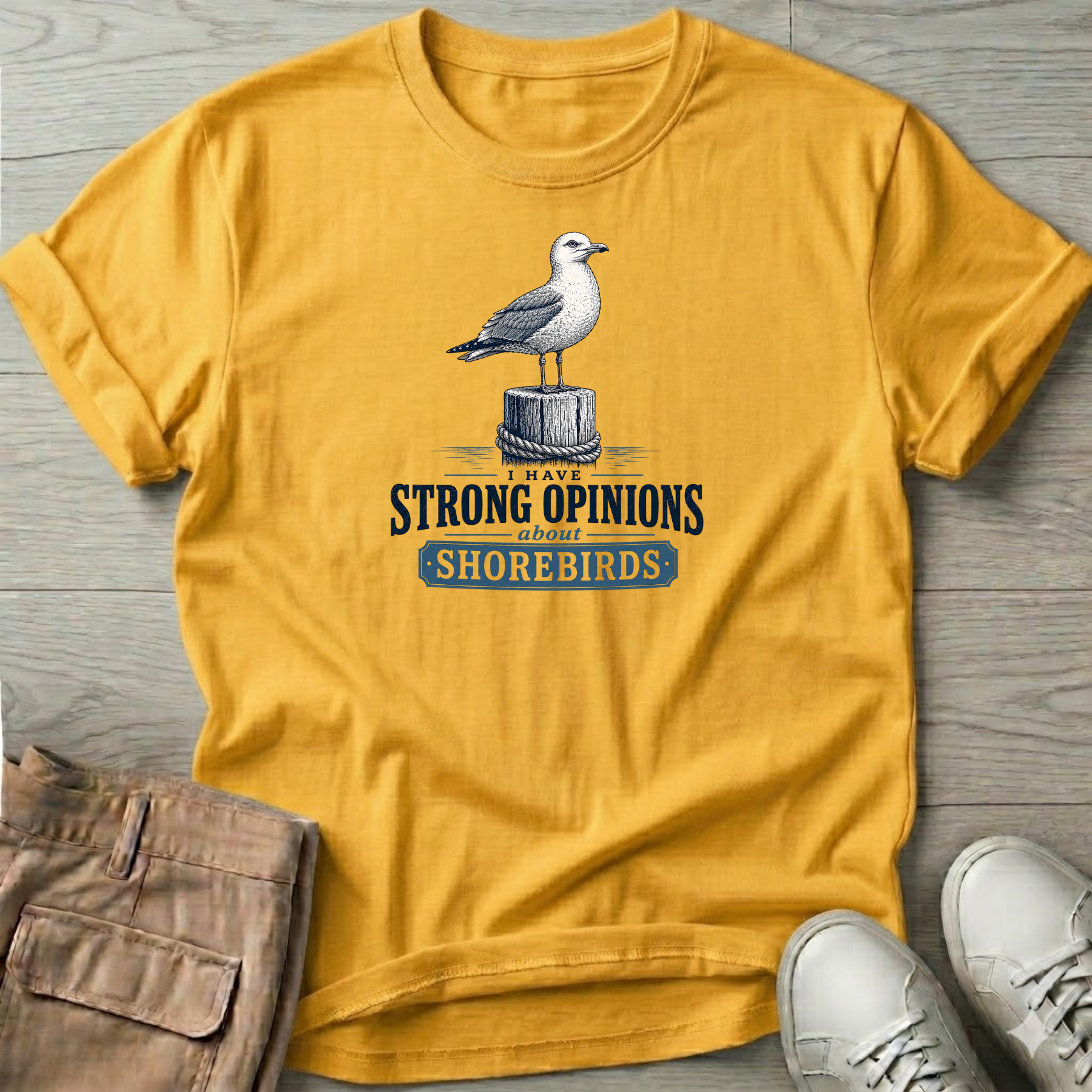 Gull Strong Opinions Shorebirds T-Shirt