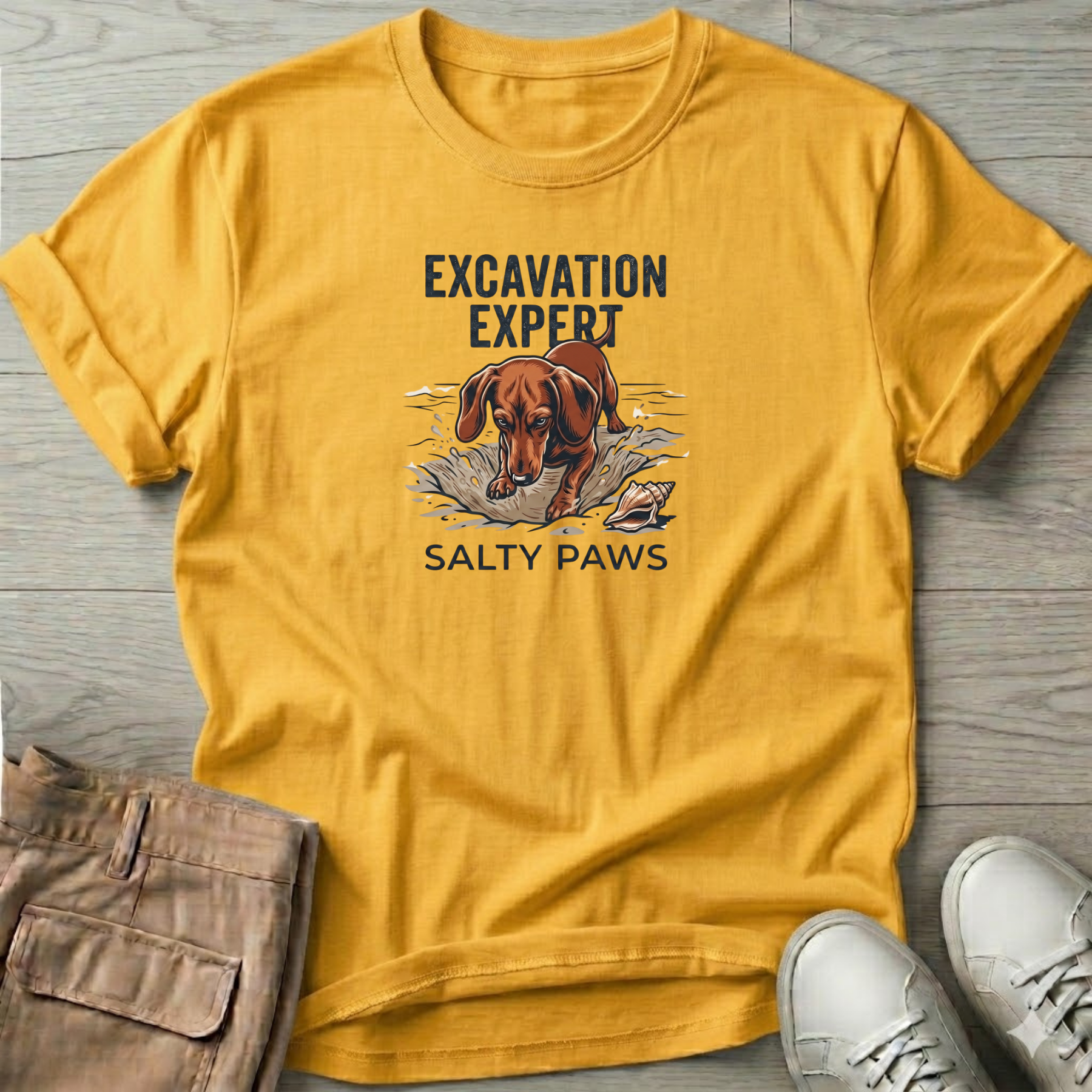 Excavation Dachshund Dog T-Shirt\