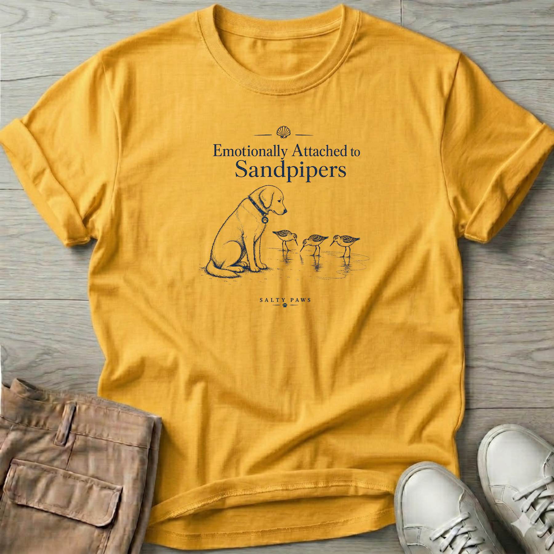 Emotionally Attached Sandpipers Dog T-Shirt