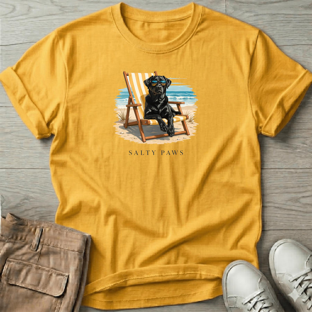 Black Lab Beach Chair Dog T-Shirt