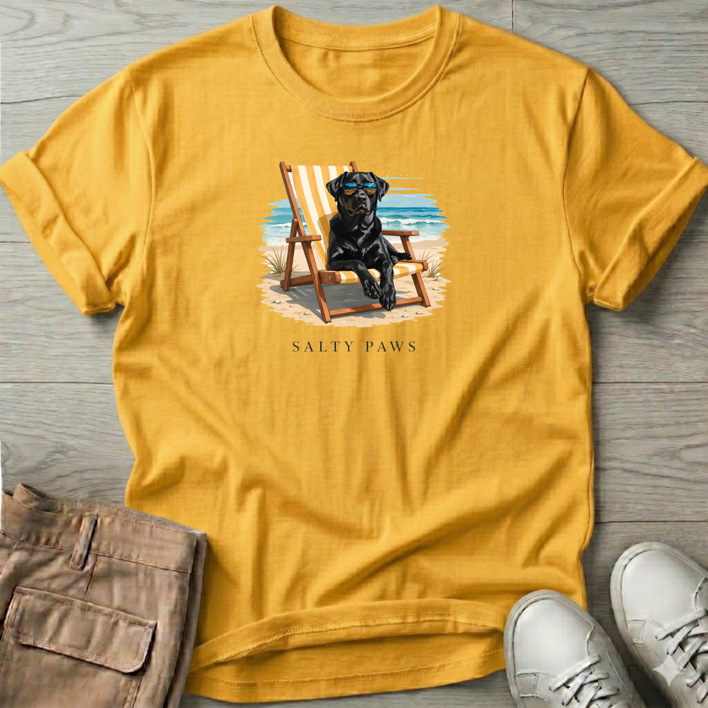 Black Lab Beach Chair Dog T-Shirt