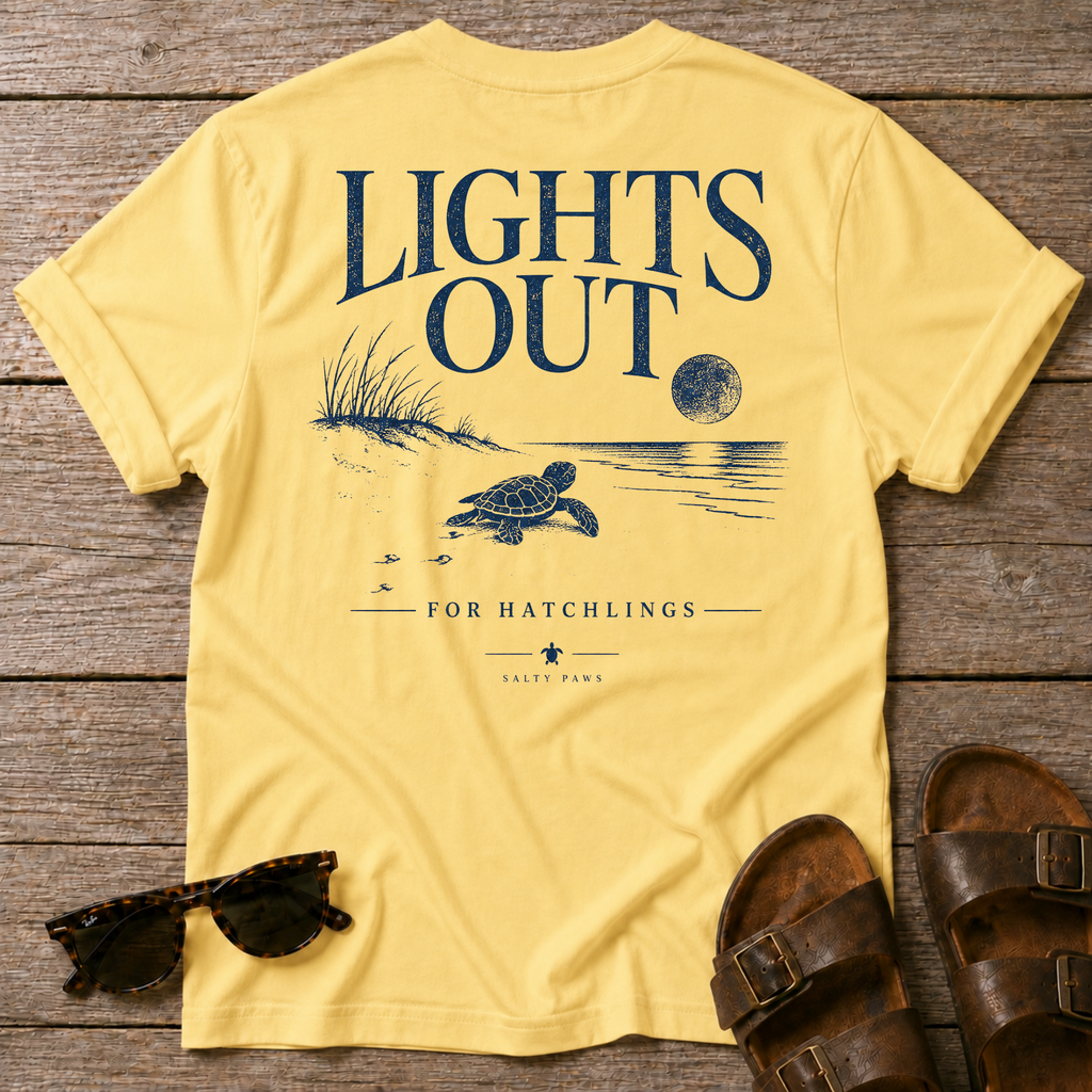 Lights Out Turtle Hatchling BACK DESIGN T-Shirt