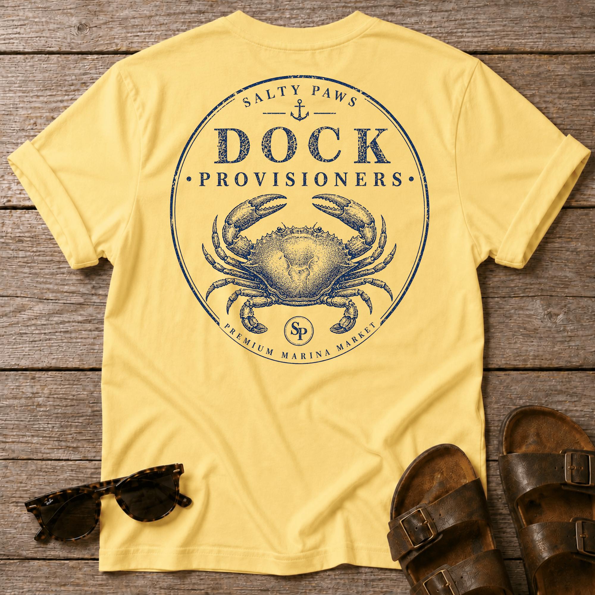Dock Provisions Crab BACK DESIGN T-Shirt