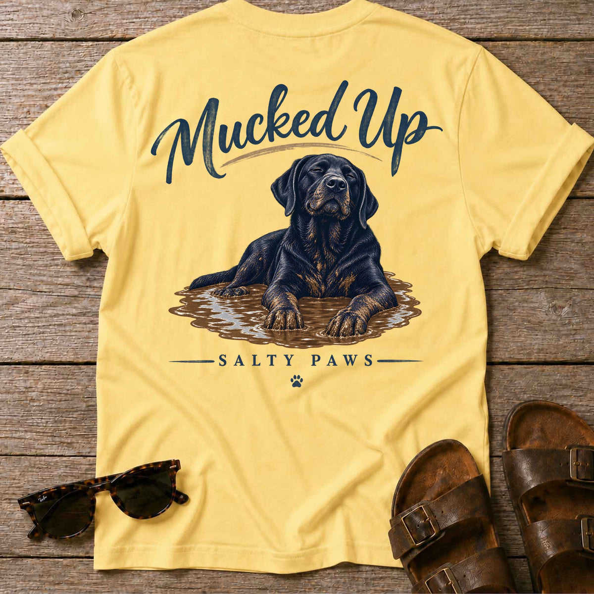 Mucked up Lab Back Design T-Shirt